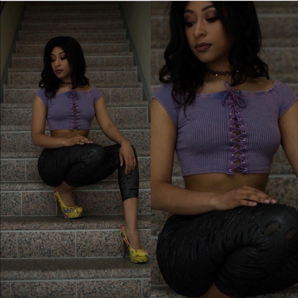 Sexxxy lace up crop 💋